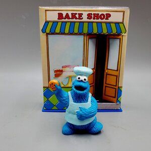 Cookie Monster Bake Shop Pvc Figure with Cardboard Playhouse Sesame Street